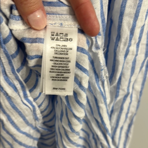 Rachel Zoe Blue and White Striped Swim Coverup - Picture 6 of 6